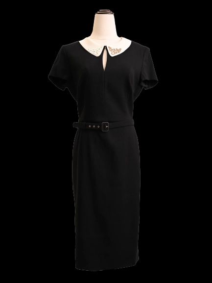 Excellent Escada Black Silk Dress Women&