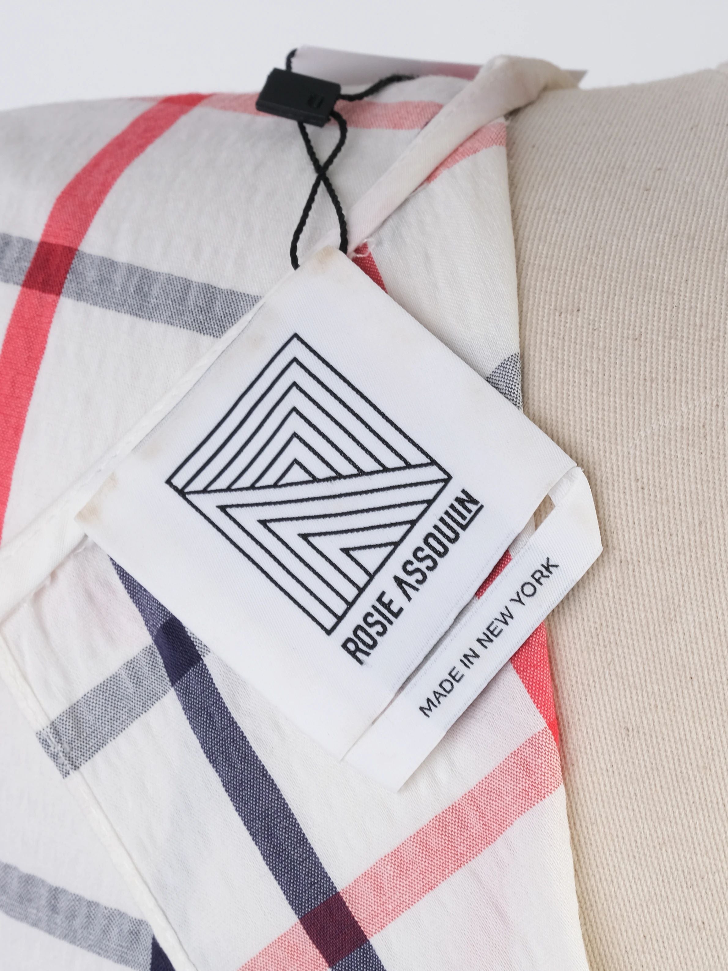 Excellent Rosie Assoulin WomenÕs L White Red Checkered Dress Size L