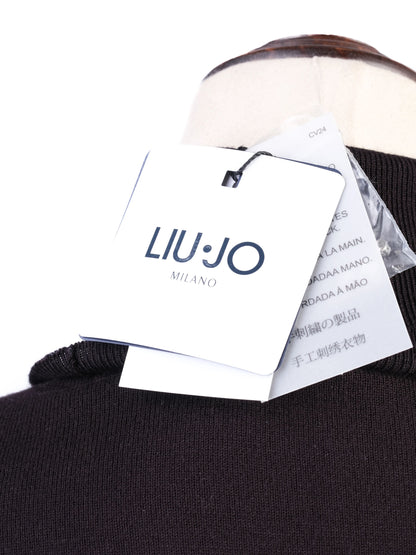 NEW Liu Jo Black Turtleneck Sweater Size L with Embellishments