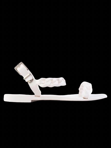 Givenchy White Leather Sandals Size 37 Excellent Condition