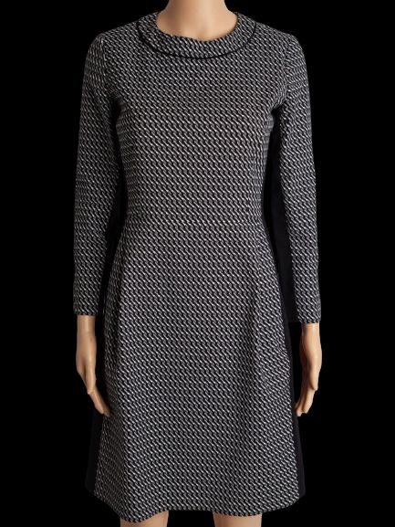 Good Marella Long-Sleeved Black and White Dresses Size M