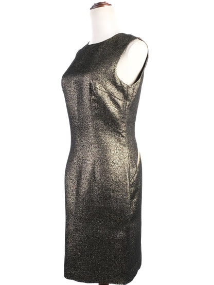 Excellent Roberto Cavalli Yellow Wool Sleeveless Dress Size L