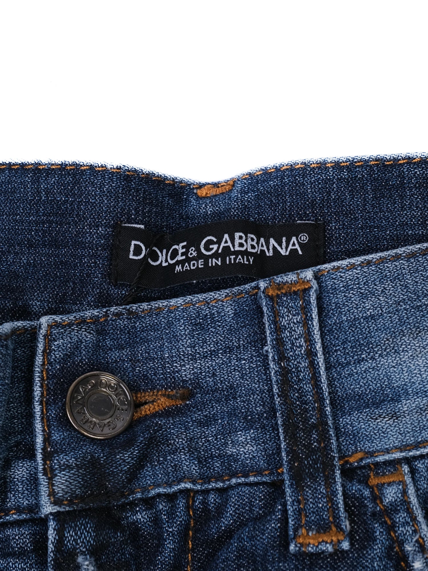 Excellent Dolce Gabbana Blue Distressed Denim Jeans Size XS
