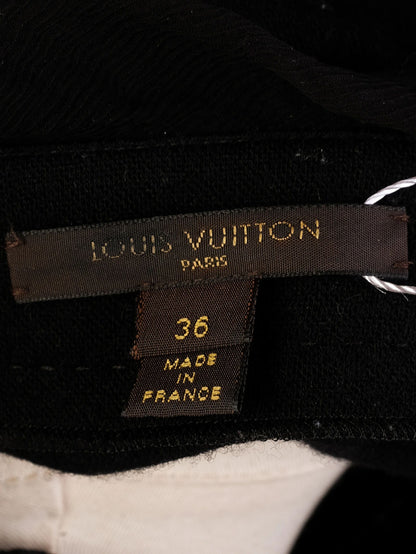 Excellent Louis Vuitton Black Cotton Short-Sleeved Top Size XS