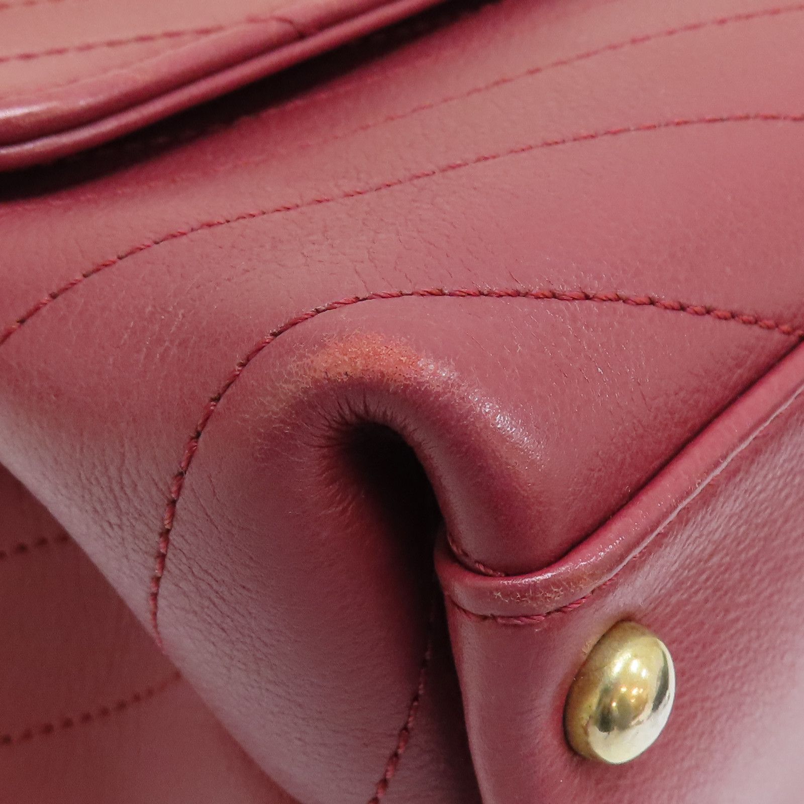 Chanel Small Chevron Chic Top Handle Flap, Calfskin Stitched