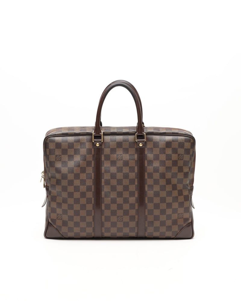 Louis Vuitton Damier Ebene Porte Documents Voyages Bag