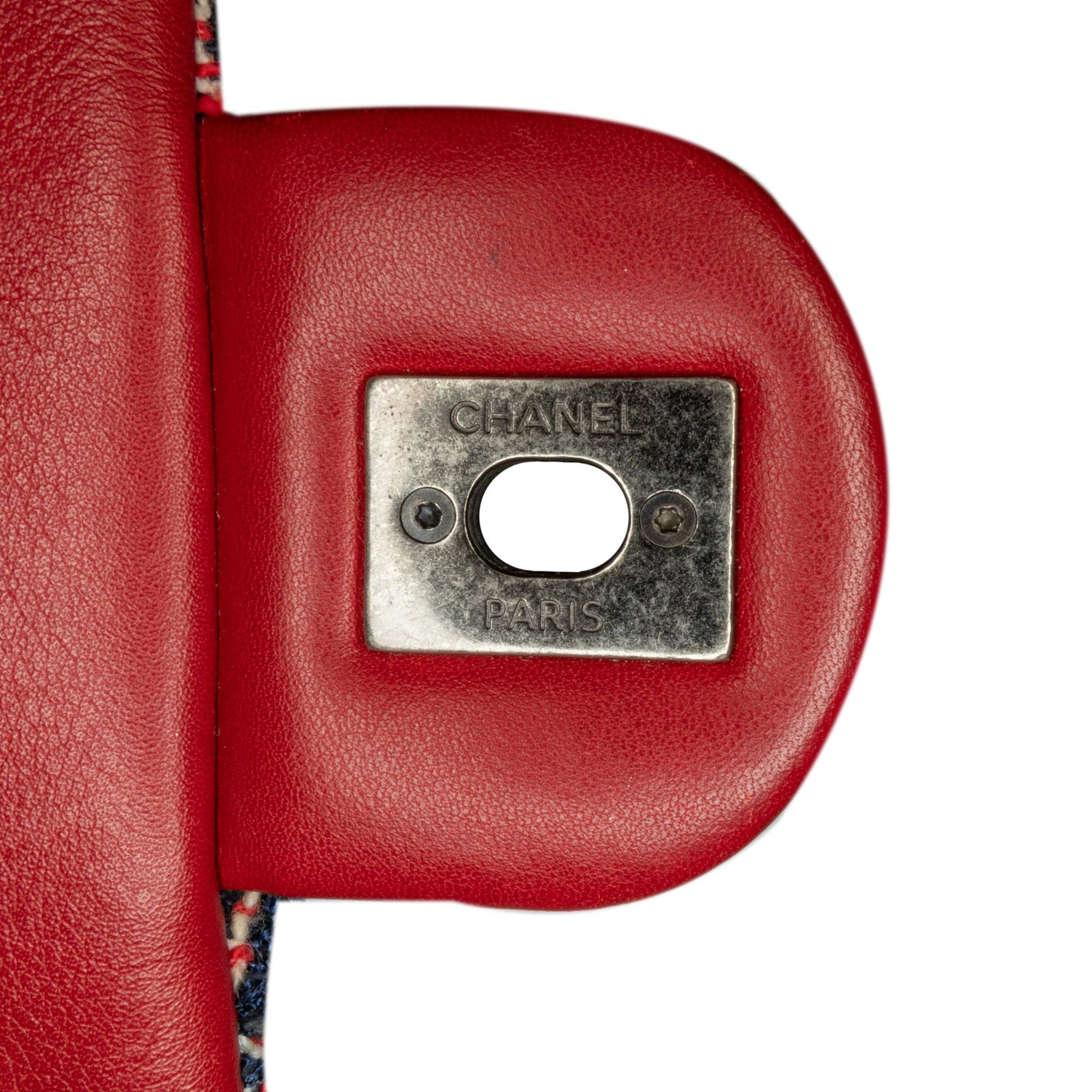 Chanel CC Quilted Tweed Single Flap Blue