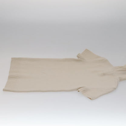 Chanel Turtleneck Wool Beige Cc Auth