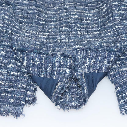 Chanel Jacket 34 Jacket Tweed 34 Blue Cc Auth
