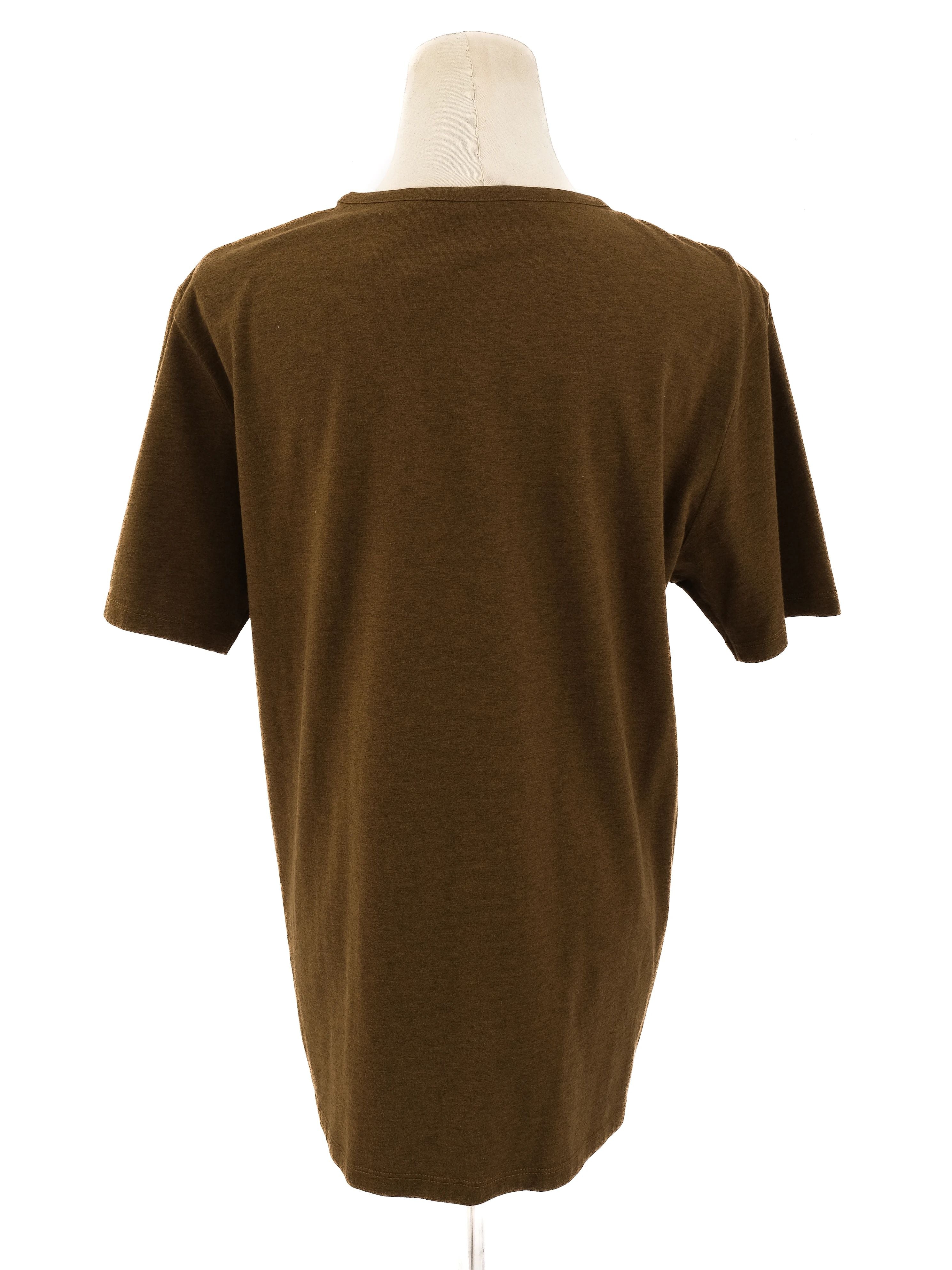 Excellent Green Cotton Top with Embellished Neckline Size L