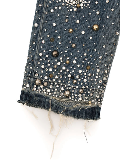 Excellent Dolce Gabbana Blue Cotton Distressed Jeans Size S