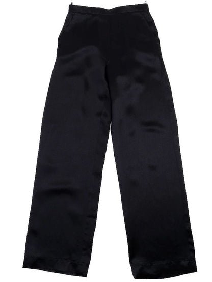 NEW Max Mara Black Acetate Pants with Elastic Waistband