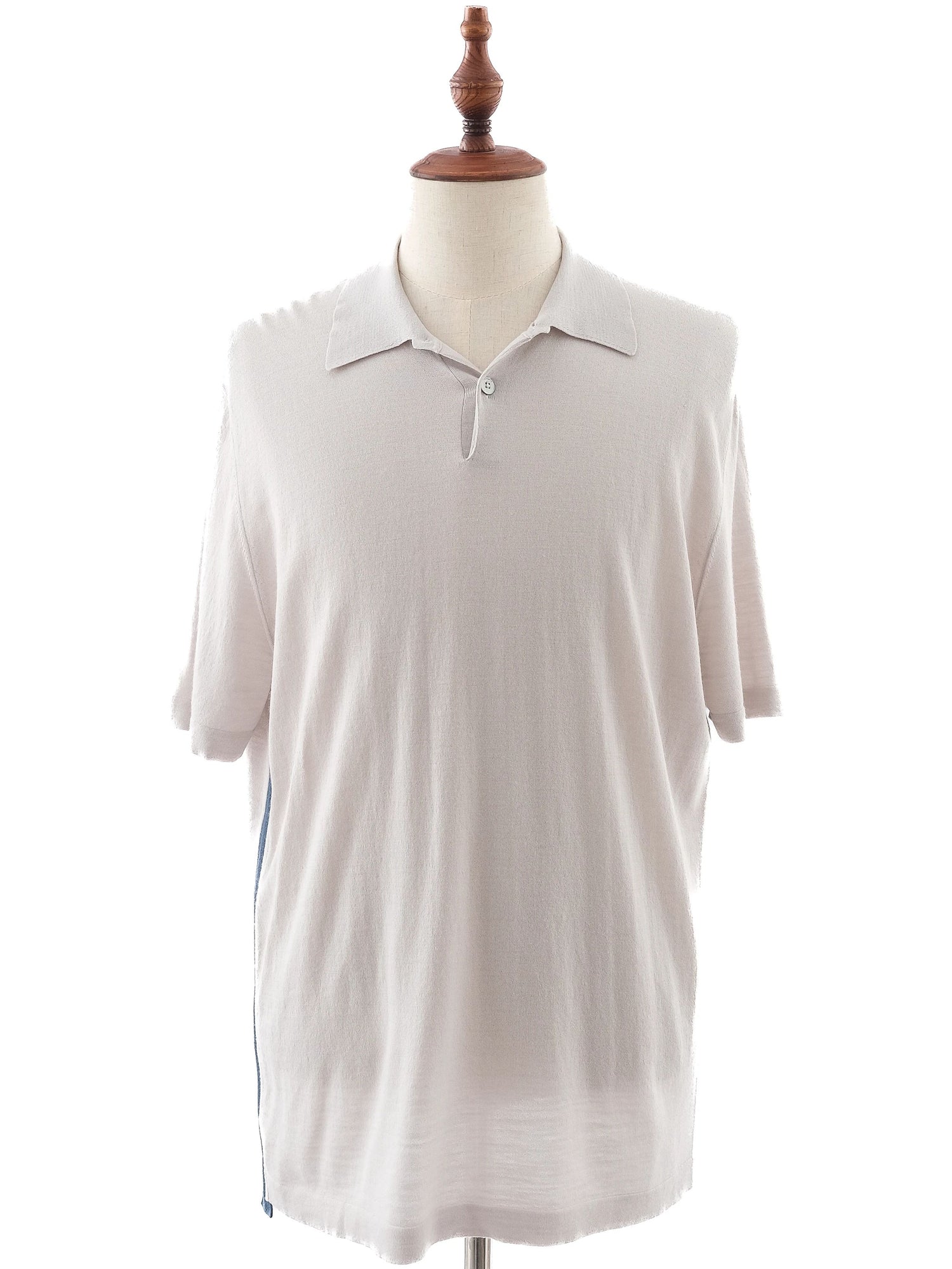 Excellent Hermes Gray Wool Polo Shirt Size L for Men