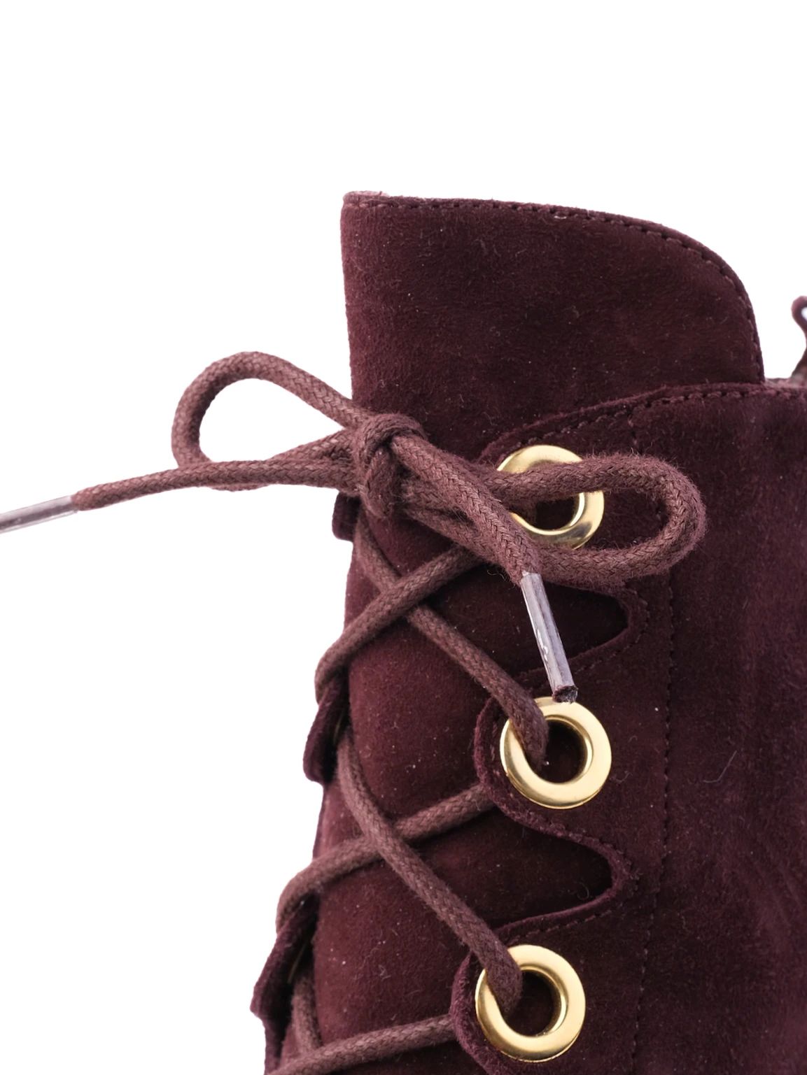 Excellent Giovanni Fabiani Red Suede Ankle Boots Size 40.5