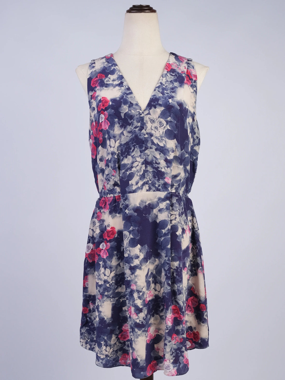 Excellent Rebecca Taylor Floral Silk Dress Medium Combined Colors
