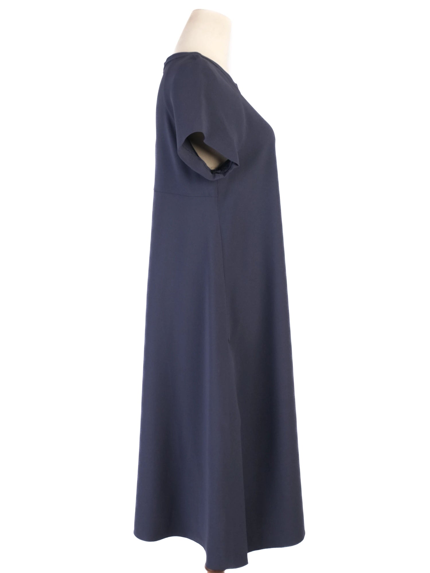 Max Mara Blue Viscose A-Line Dress Size L Excellent Condition