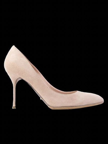 Excellent Sergio Rossi White Leather High-Heeled Shoes for Women