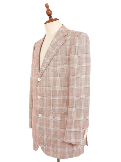 Excellent Feru Plaid Blazer Combined Wool Size M for Men