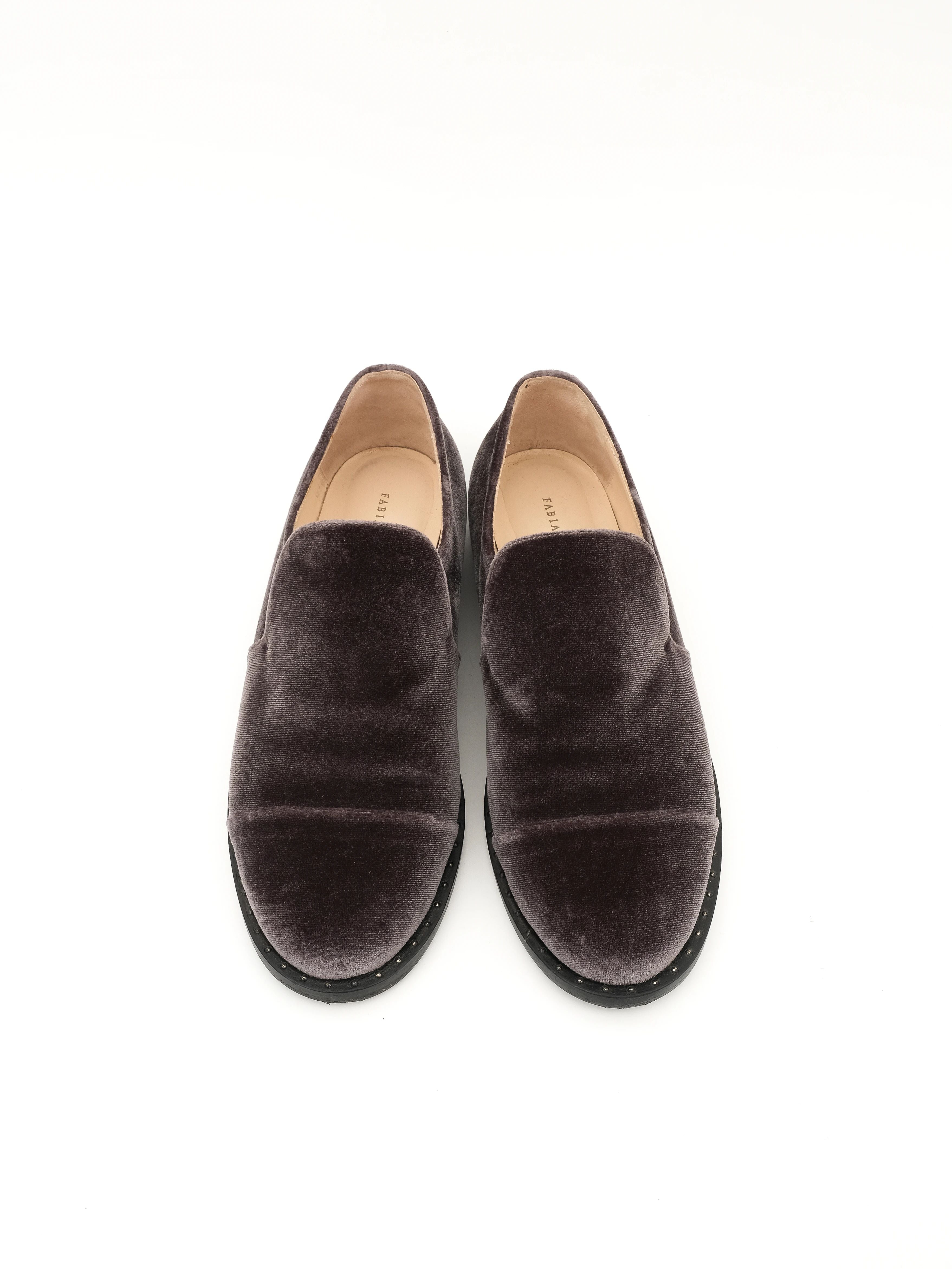 Excellent Fabiana Filippi Gray Genuine Suede Slip-On Shoes Size 36