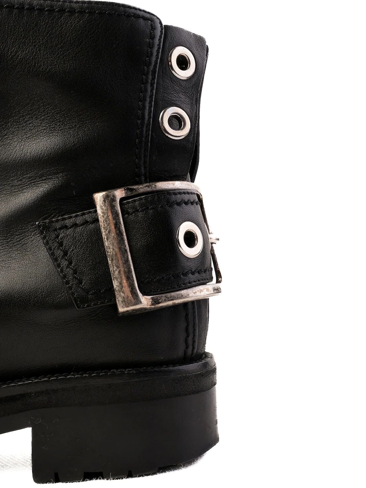 Excellent Alexander McQueen Black Leather WomenÕs Boots Size 35