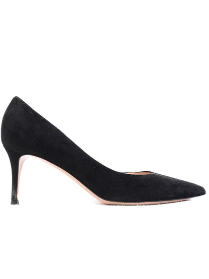 Excellent Gianvito Rossi Black Leather High Heels Size 39.5