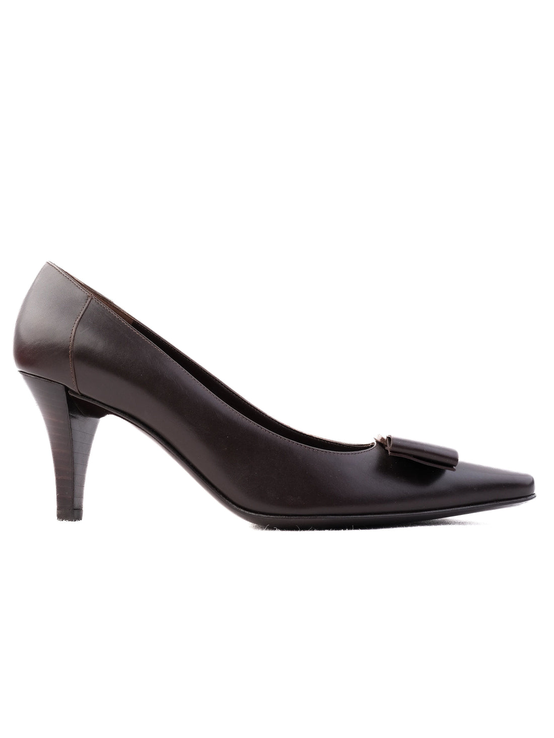 Perfect Salvatore Ferragamo Orange Leather High-Heels Size 37.5
