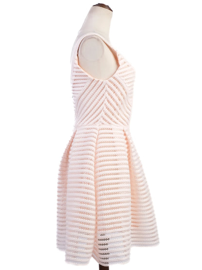 Maje Excellent Condition White Sleeveless Knee-Length Dress