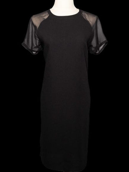 Good Vince Black Dress Size S with Sheer Short Sleeves