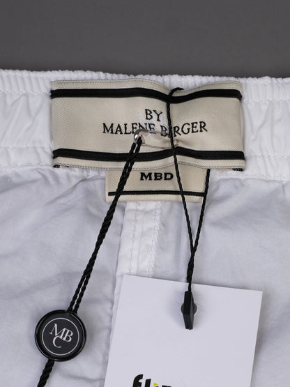 NEW By Malene Birger White Cotton Pants Size XS with Elastic Waistband