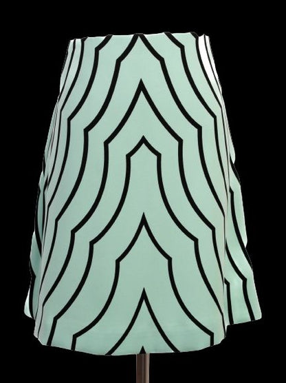 Excellent Marc Jacobs Light Green Skirt Size S with Geometric Pattern