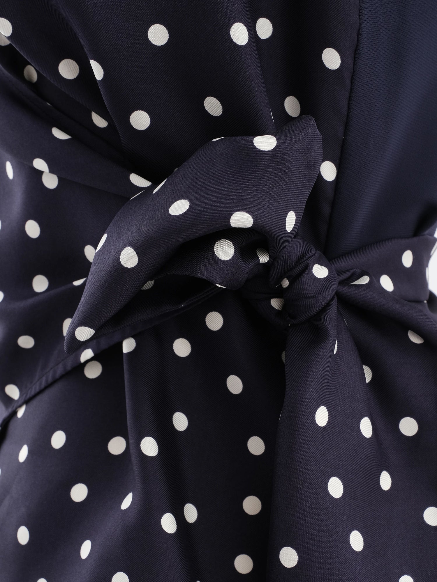 Max Mara Blue Wrap Top Women Size S Polka Dot Viscose Excellent