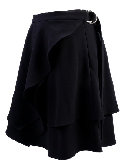 NEW Iro Black Layered Skirt Ruffled Design Size S