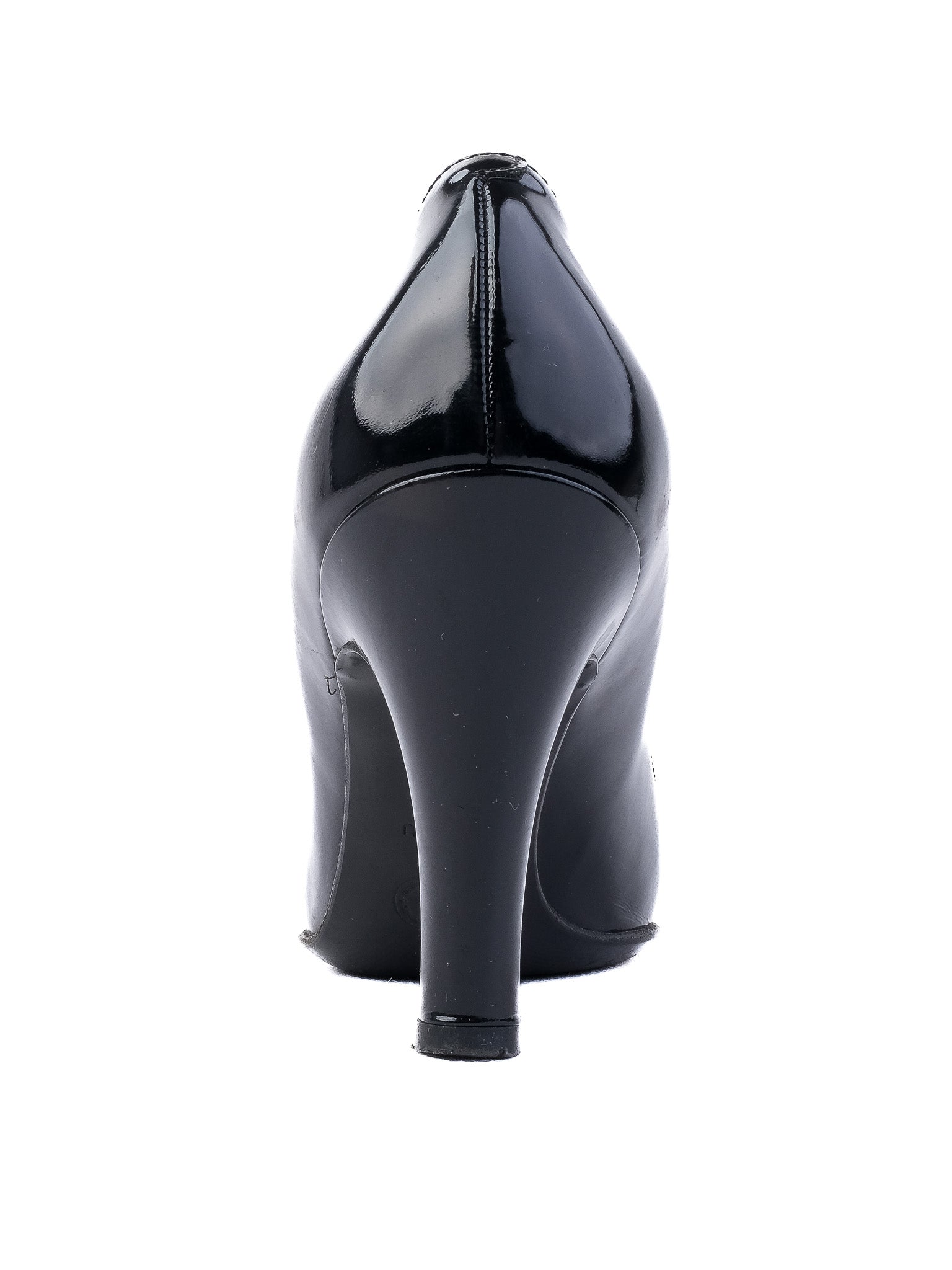 Excellent Bally Black Leather High-Heeled Shoes Size 38.5