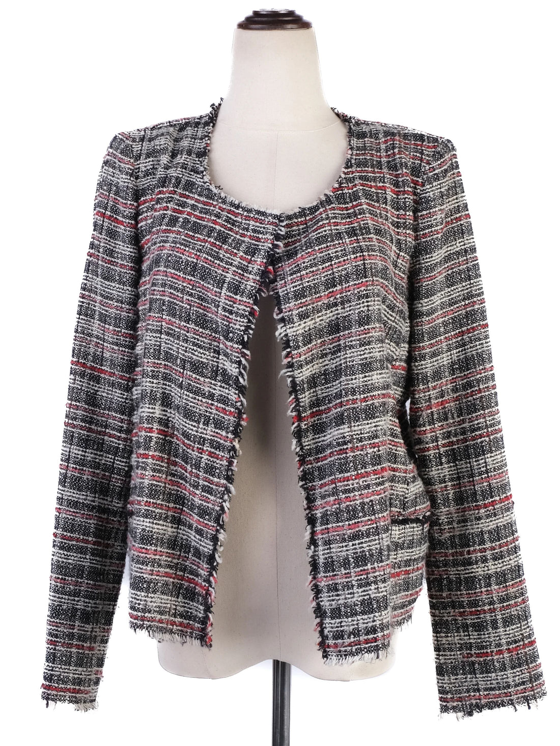 Excellent Isabel Marant Women Plaid Tweed Jacket Size M Combined Color
