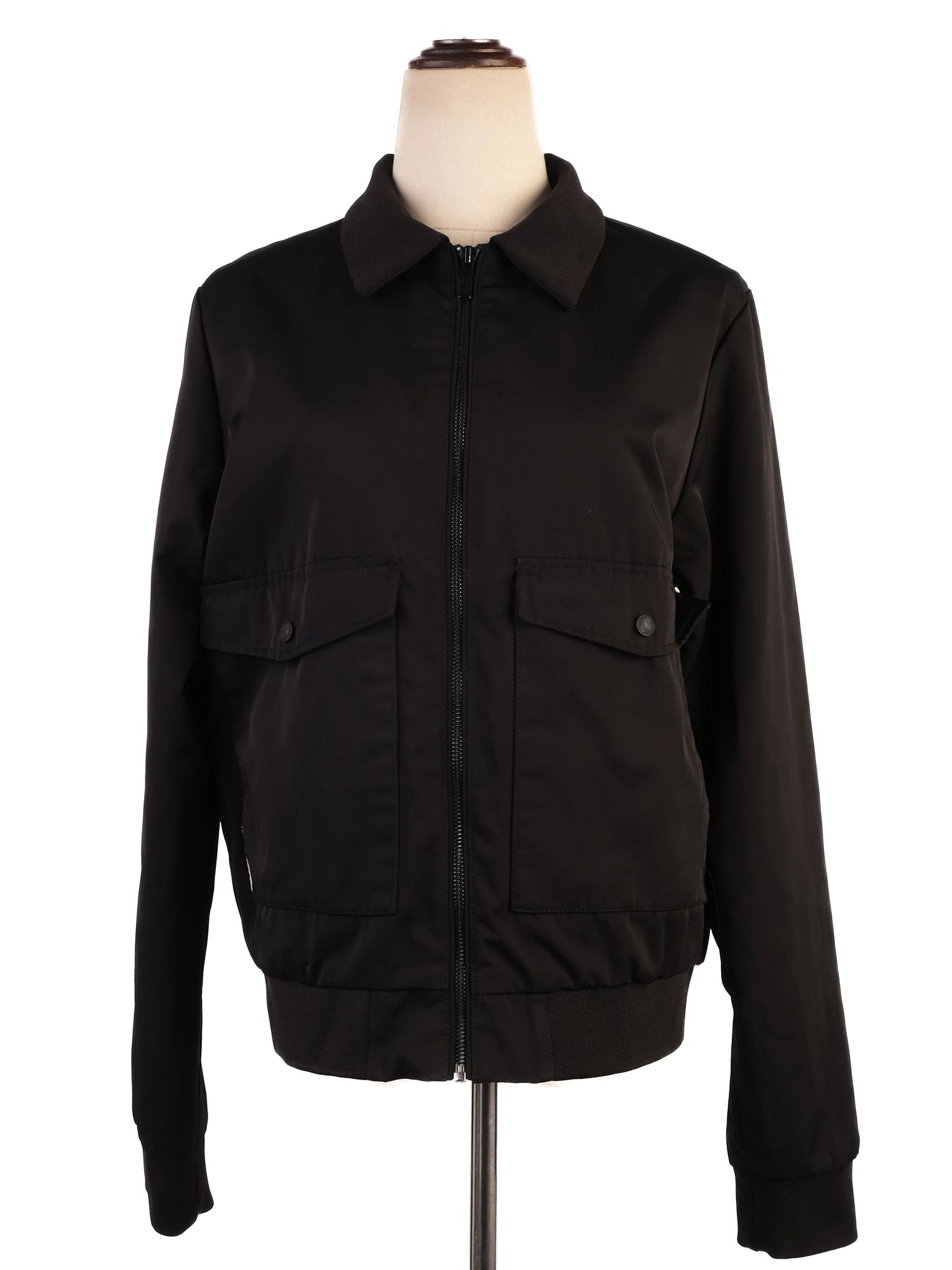 Excellent Karl Lagerfeld Black Jacket Size 15 Polyester Women&