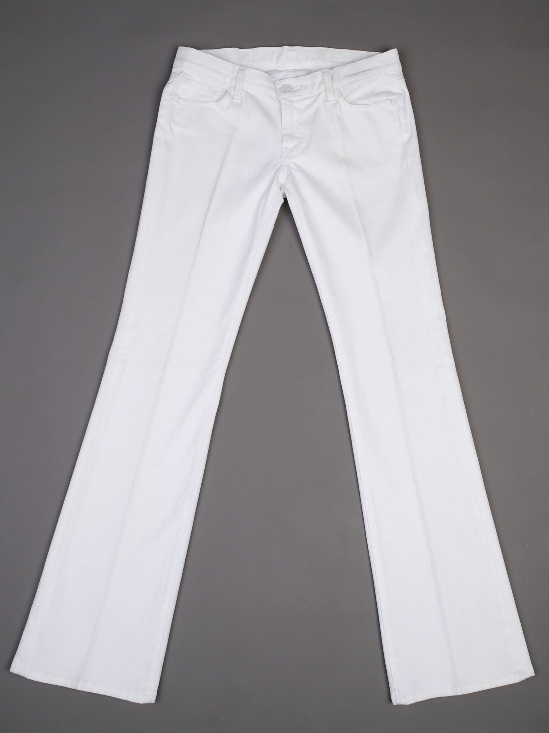 Excellent 7 For All Mankind White Pants Size M Polyurethane Blend