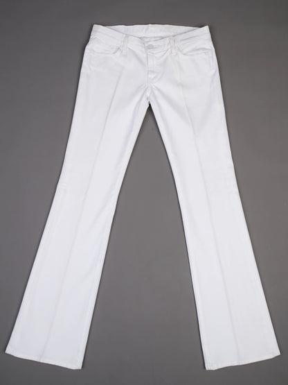 Excellent 7 For All Mankind White Pants Size M Polyurethane Blend