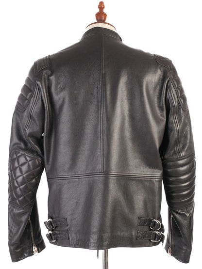 Excellent Acne Studios Black Leather Motorcycle Jacket Men