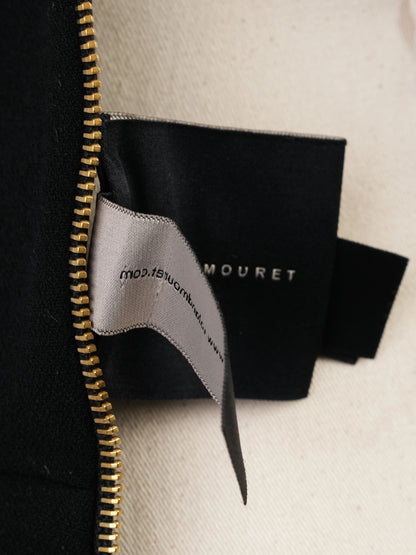 EXCELLENT Roland Mouret Black Viscose Top Size S with Structured Shoulders