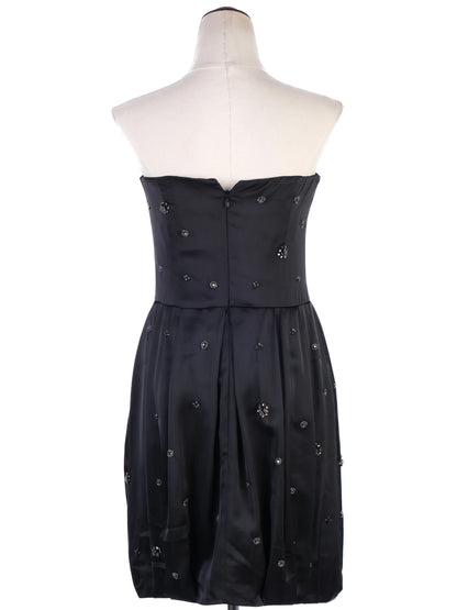 NEW By Malene Birger Black Strapless Dress with Embellishments