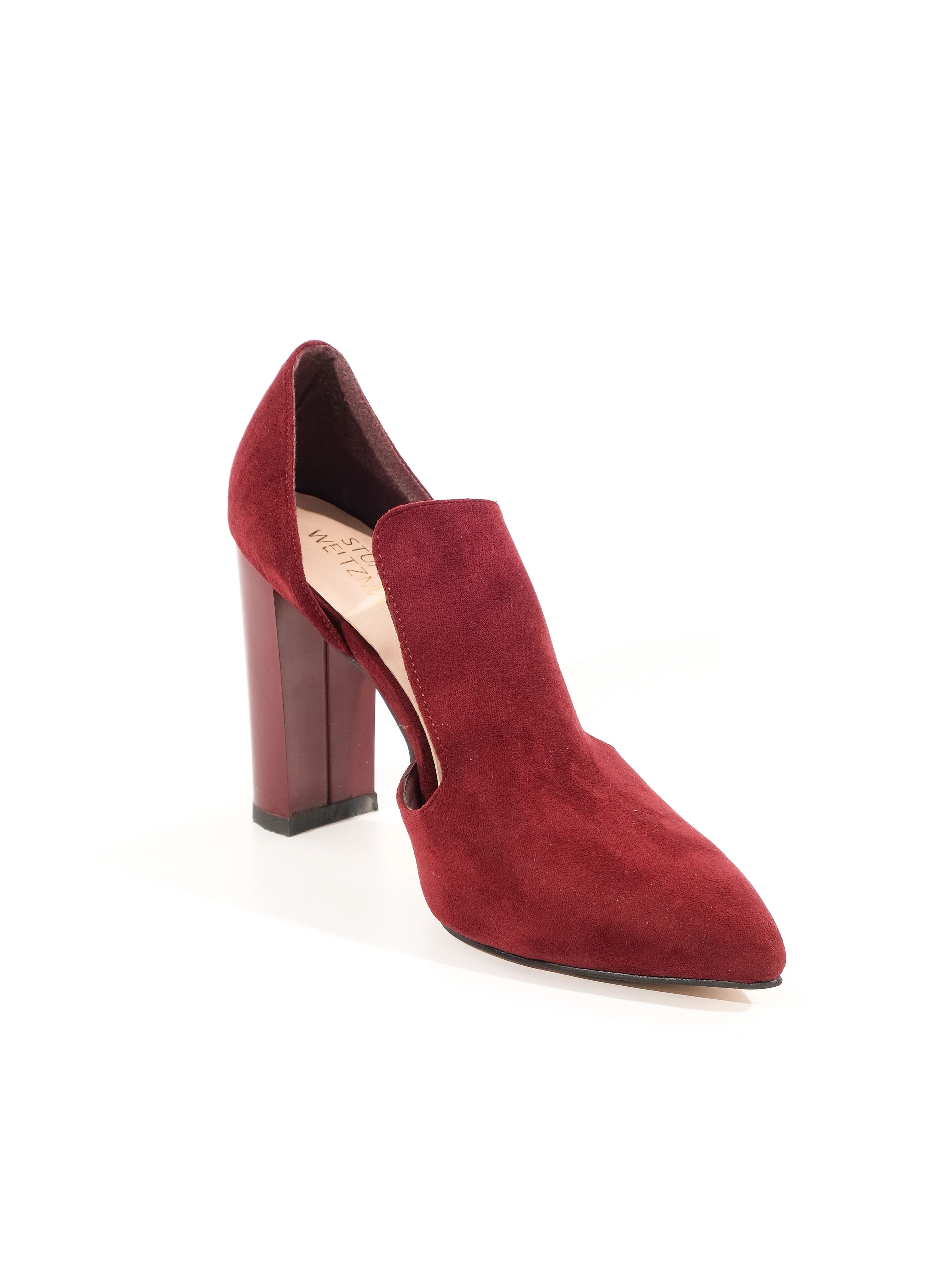 Excellent Stuart Weitzman Red Genuine Suede High Heels Size 39