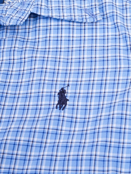 Excellent Ralph Lauren Kids Blue Checkered Long Sleeve Shirt Size 2