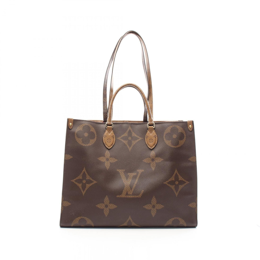 Louis Vuitton On-the-go Gm Tote Bag M 44576 Monogram Giant Reverse Beige
