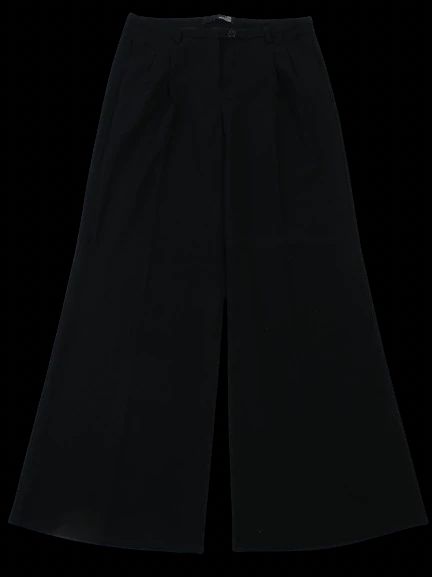Excellent Love Moschino Black Wool Wide-Leg Pants Size M