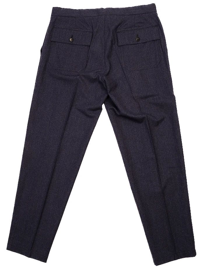 Excellent Marco Pescarolo Napoli Blue Cashmere Trousers Size 48