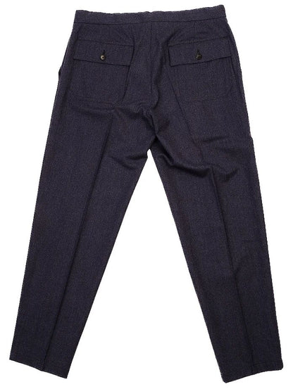 Excellent Marco Pescarolo Napoli Blue Cashmere Trousers Size 48