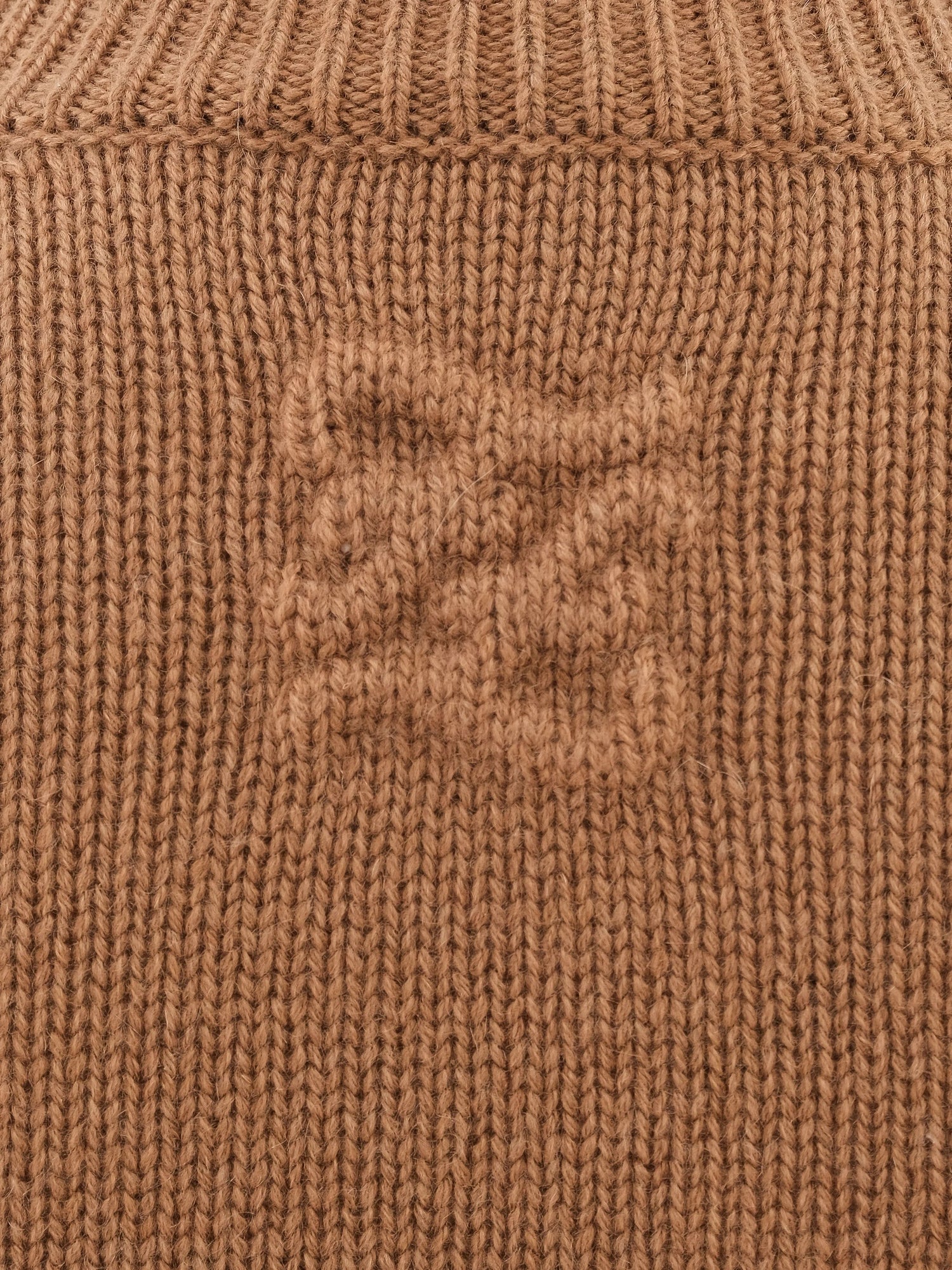 Perfect Fendi Orange Cashmere Cropped Turtleneck Sweater Size XS