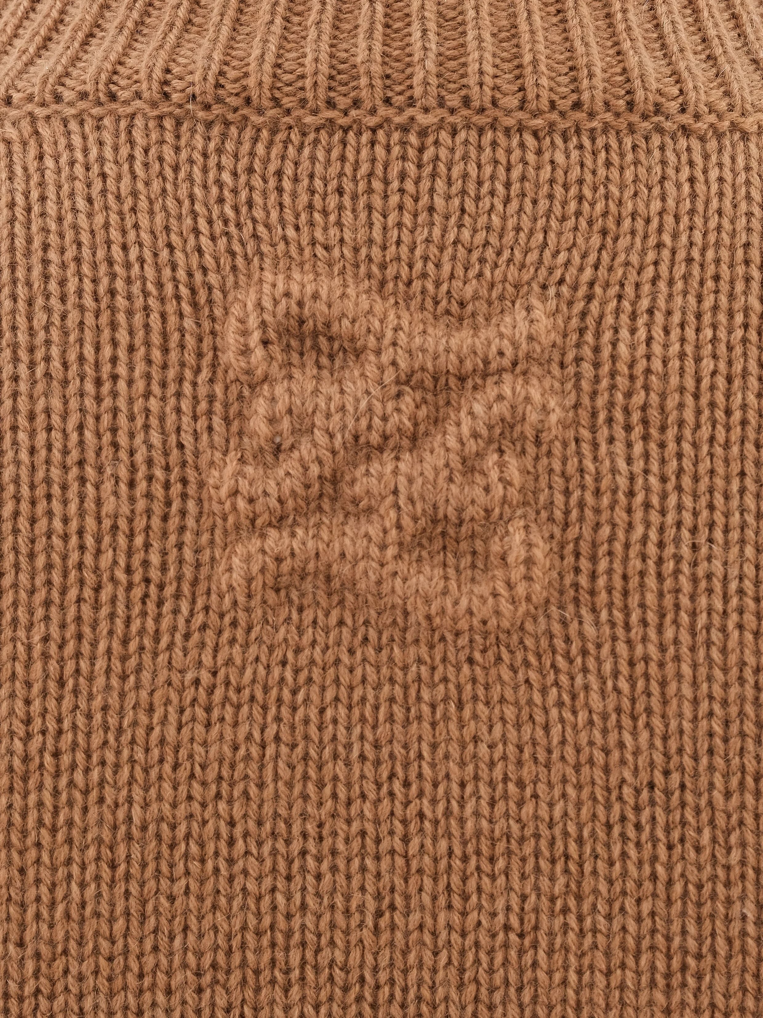 Perfect Fendi Orange Cashmere Cropped Turtleneck Sweater Size XS