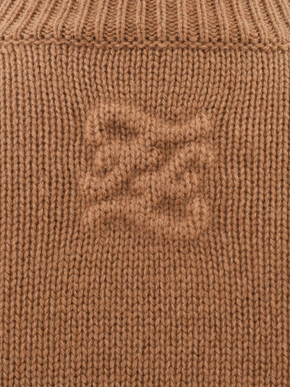 Perfect Fendi Orange Cashmere Cropped Turtleneck Sweater Size XS