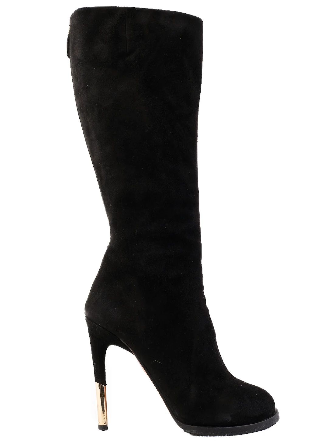 Excellent Givenchy Black Leather High-Heeled Boots Size 35